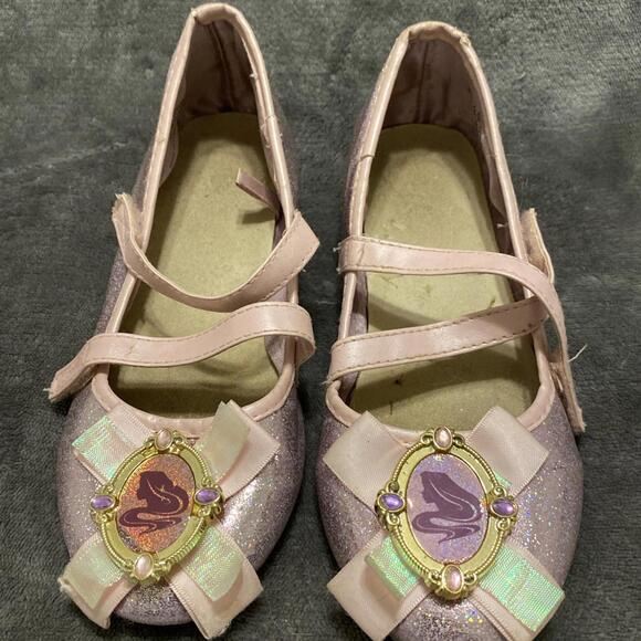 Disney Princess Shoes Rapunzel Tangled Pretend Play Dress Up Size 13/1 Costume - Picture 8 of 9